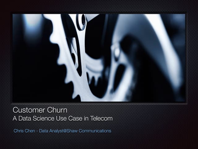 Customer Churn, A Data Science Use Case in Telecom