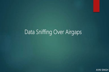 Data sniffing over Air Gap