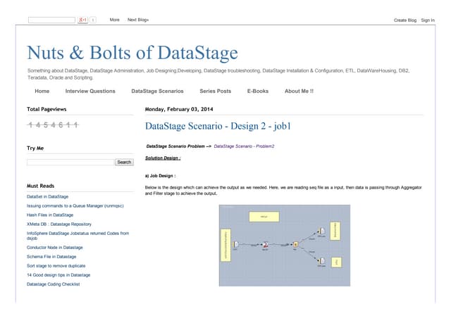 Data stage scenario   design 2 - job1