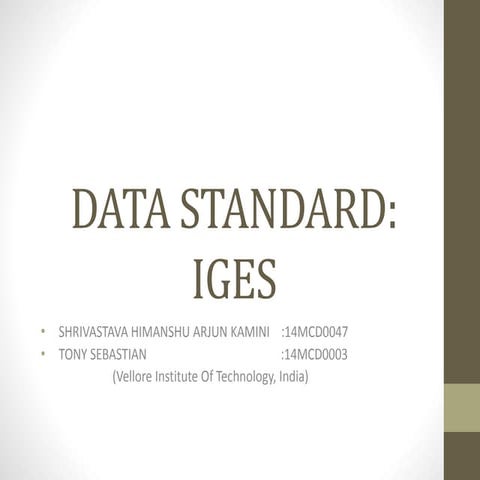 Data standard - IGES