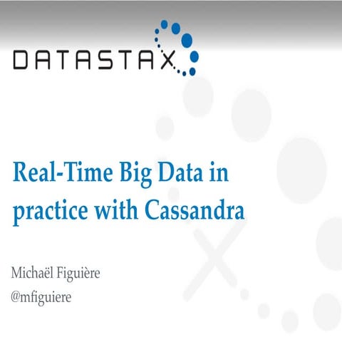 NoSQL Matters 2012 - Real Time Big Data in practice with Cassandra