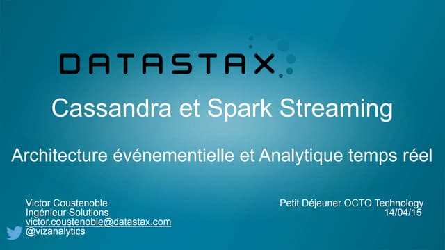 Datastax Cassandra + Spark Streaming