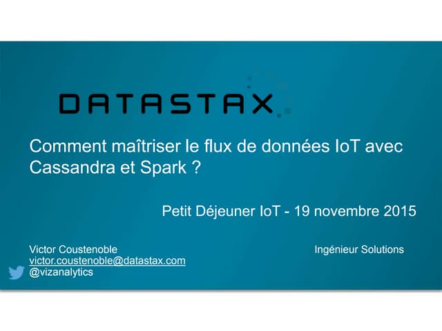 DataStax et Apache Cassandra pour la gestion des flux IoT
