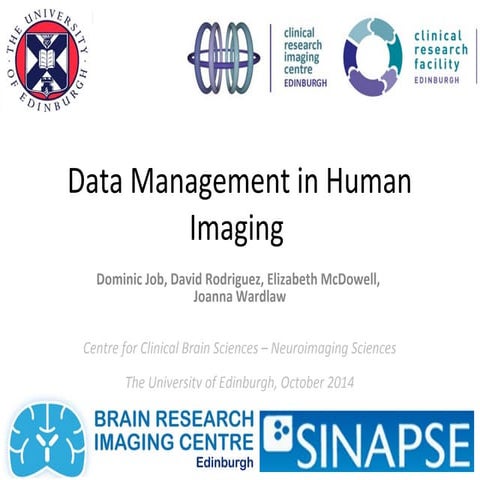 Data Management in Human Imaging