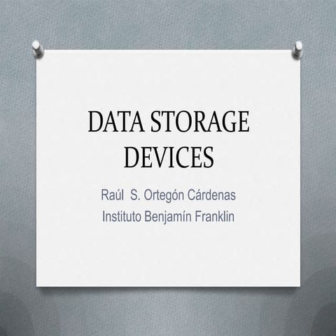 Optical storage devices | PPTX