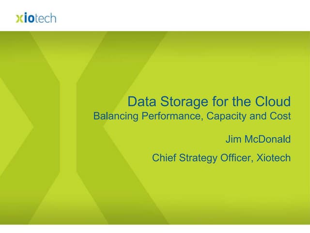 Data storage for the cloud ce11