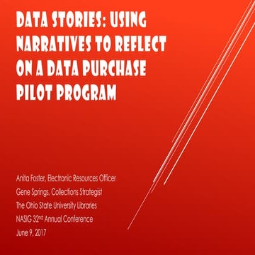 Data Stories: Using Narratives to Reflect on a Data Purchase Pilot Program