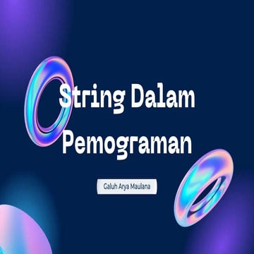 Pertemuan 06. String dan Tanggal | PPT