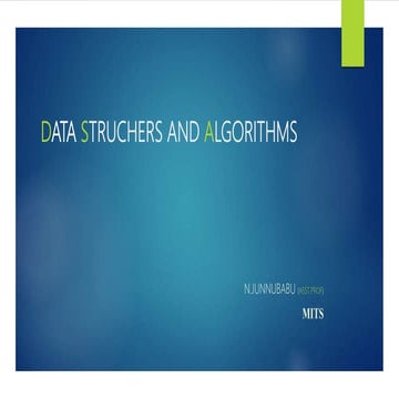 Data struchers and algorithms | PPT