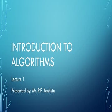 Comprehensive Introduction to Algorithms: Concepts, Characteristics ...