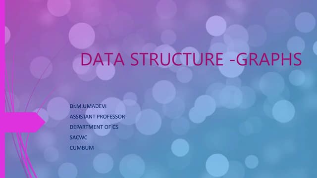 Data Structure Graphs Pptx Data Structure Graphs Pptx