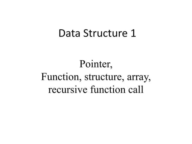 Data structure   lecture 1
