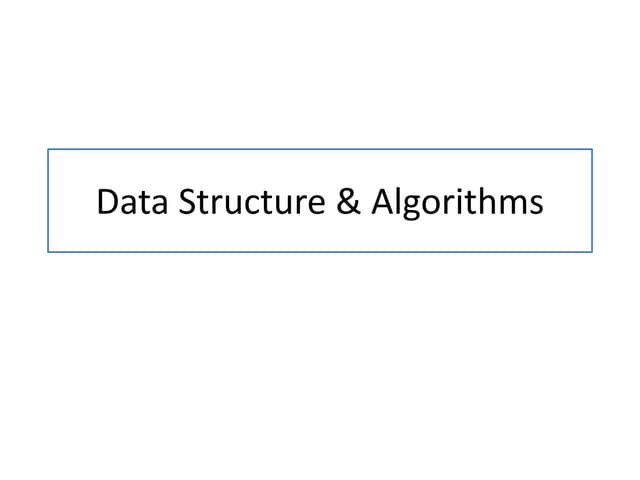 Introduction to Data structure & Algorithms - Sethuonline.com | Sathyabama Un...