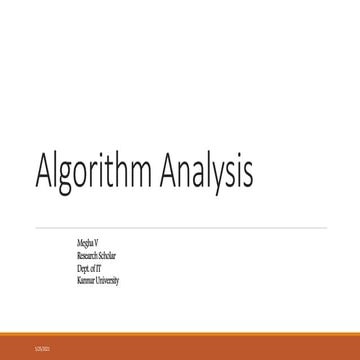 Algorithm Analysis | PPT
