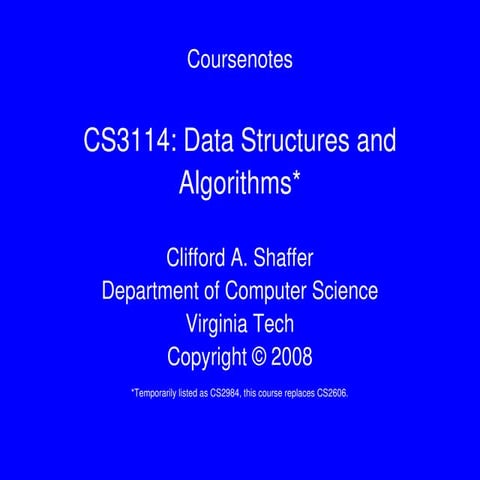 Data Structure and Algorithms Department of Computer Science | PPT
