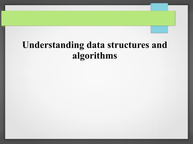 Data structures and algorithms