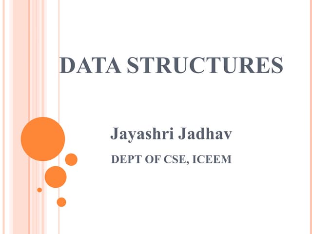 Introduction to data structure presentations