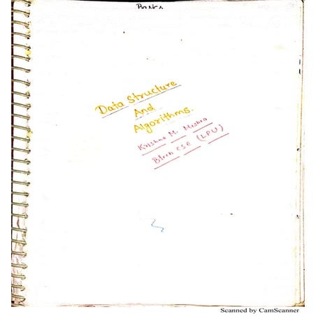 Data structures college notes(LPU) | PDF