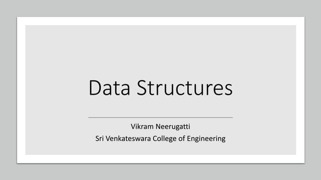 Data structures