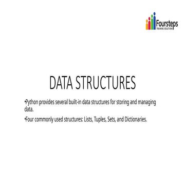 Python data structures (Lists and tuples) presentation | PPTX