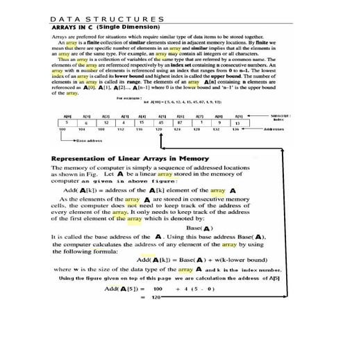 Data structures arrays | PDF