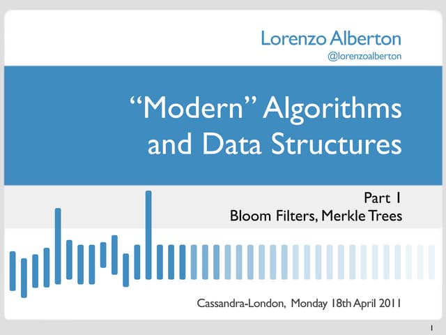 Modern Algorithms and Data Structures - 1. Bloom Filters, Merkle Trees