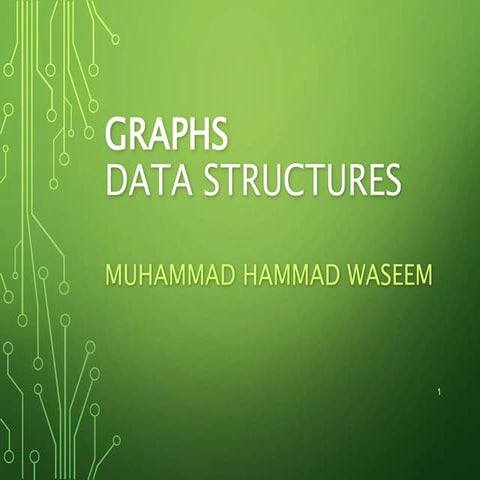 Data Structures - Lecture 10 [Graphs] | PPT