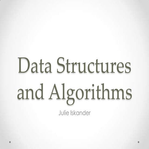 Data structures and algorithms | PPT