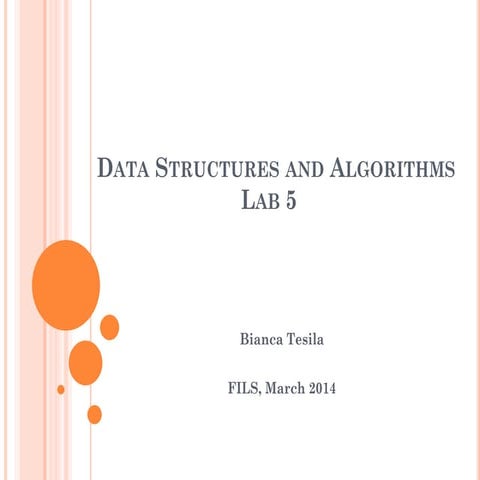 Data structures and algorithms lab5 | PPT