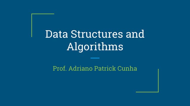 Data structures and algorithms