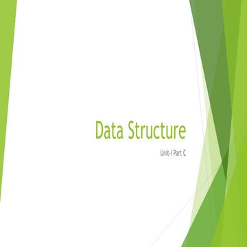 Data structure Unit-I Part-C | PPT