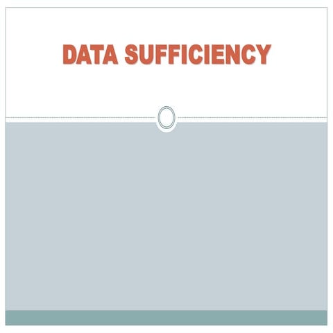 Data sufficiency
