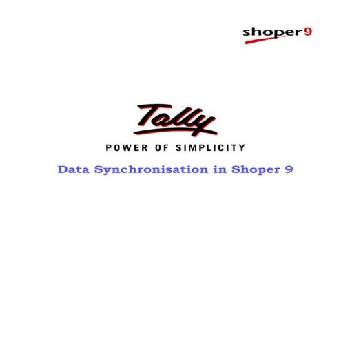 Data synchronisation in shoper 9 | Tally Downloads | Fixed Asset Management S...