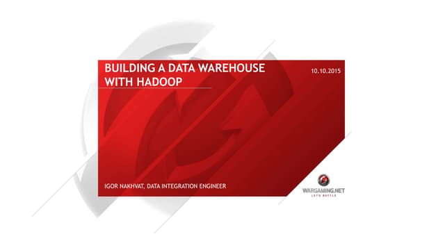 DataTalks #4: Построение хранилища данных на основе платформы hadoop / Игорь ...