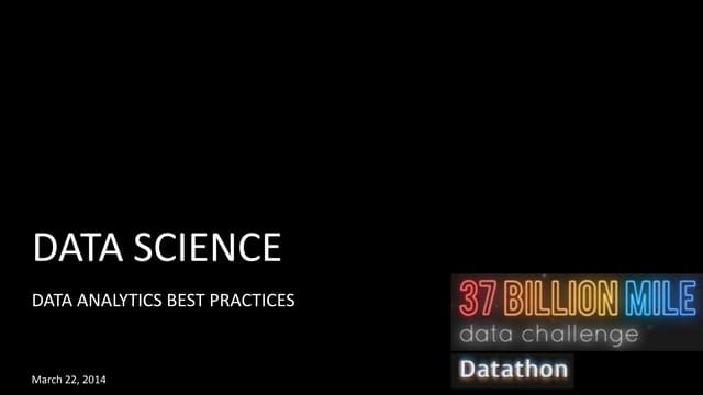 Datathon presentation for distro
