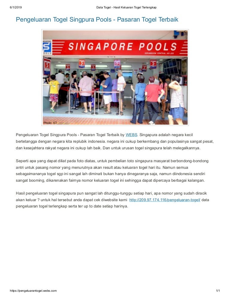 Data Togel Hasil Keluaran Togel Terlengkap