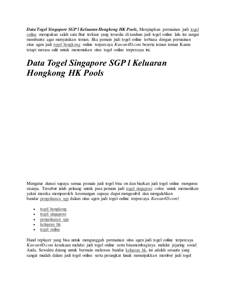 Sahabat 4d hk