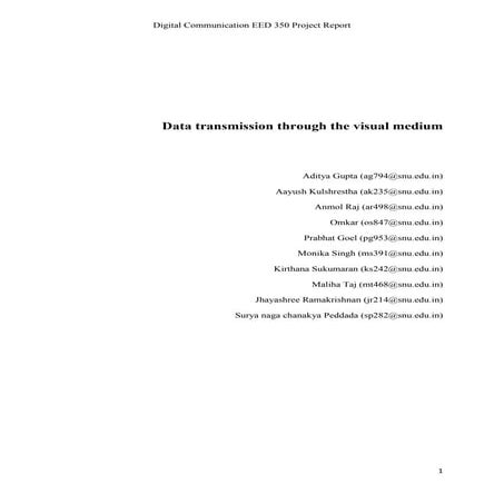 Data transmission through visible light communication (li fi)