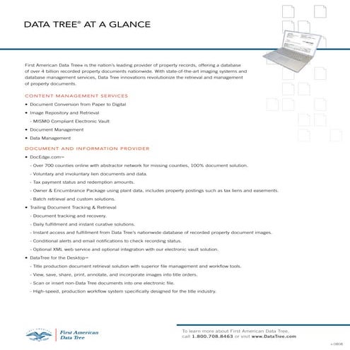 Data tree product brochure
