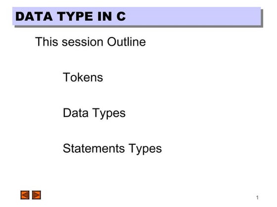 Data type in c