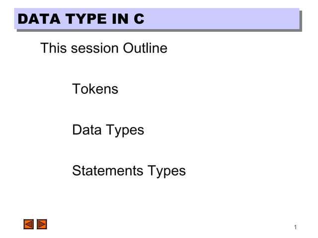 Data type in c