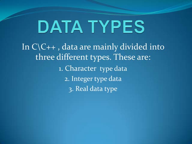 Data types