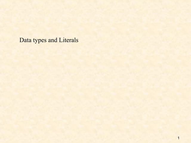 Data types