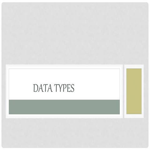 Data types | PPT