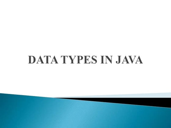 Java Data Types | PPT