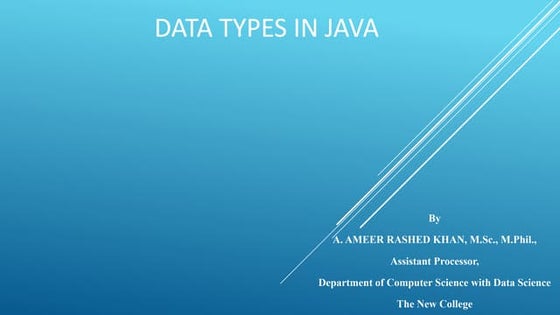 Java Data Types | PPT