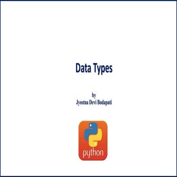 Python Data types properties | PPT