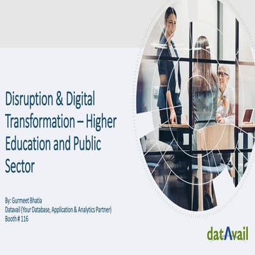 Disruption & Digital Transformation – Higher Education and Public Sector