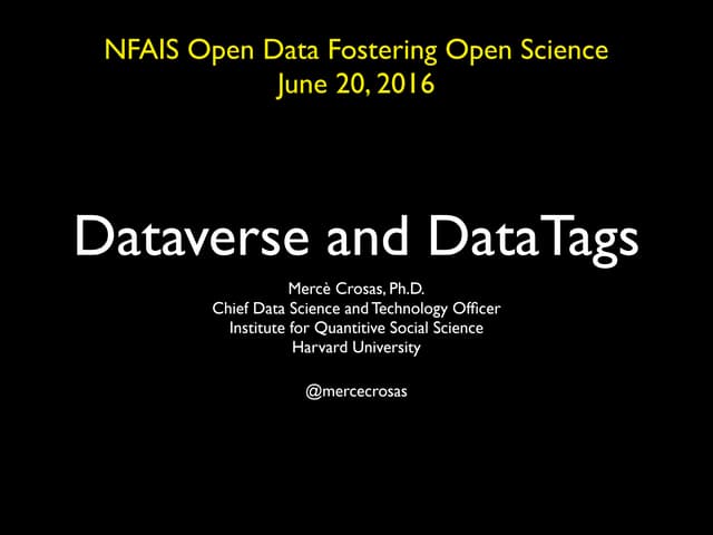 Open Source Tools Facilitating Sharing/Protecting Privacy: Dataverse and Data...