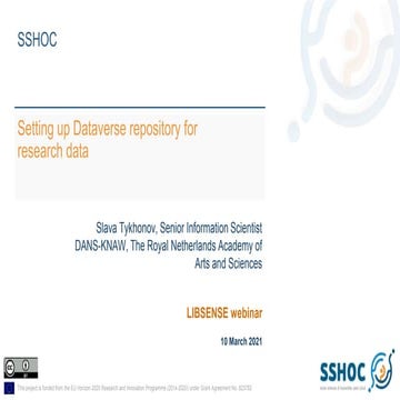 Setting up Dataverse repository for research data
